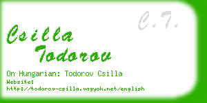 csilla todorov business card